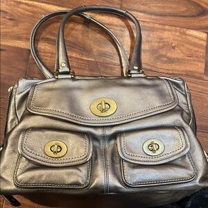 Coach Y2K Legacy Archive Peyton Metallic Leather Tote Bag Satchel 12791